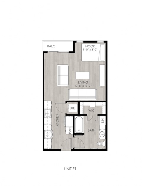 floor plan  1 bedroom  1190 square feet